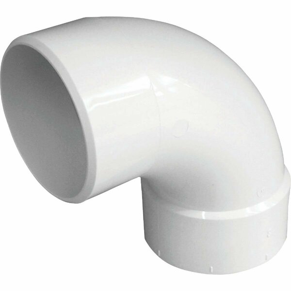 Ipex Canplas 4 In. SDR 35 90 Deg. PVC Sewer and Drain Street Elbow 1/4 Bend 414174BC